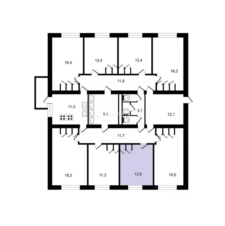 Комната Санкт-Петербург ул. Карпинского, 27К2 (12.6 м) - Фото 1