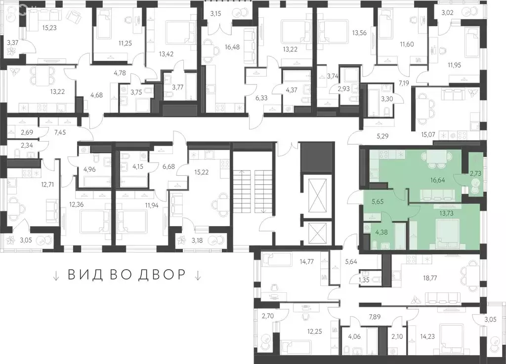 1-комнатная квартира: Екатеринбург, улица Академика Парина, 25 (41.77 ... - Фото 1