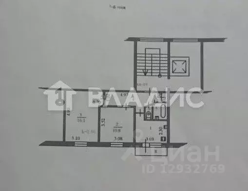 2-к кв. Пензенская область, Пенза Галетная ул., 19 (44.6 м) - Фото 2