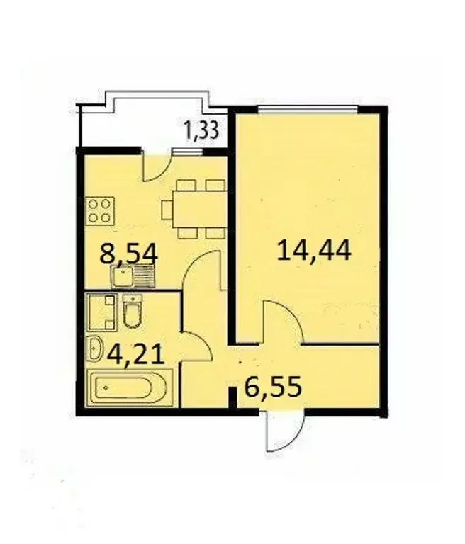 1-к кв. Санкт-Петербург Парашютная ул., 65 (34.0 м) - Фото 1