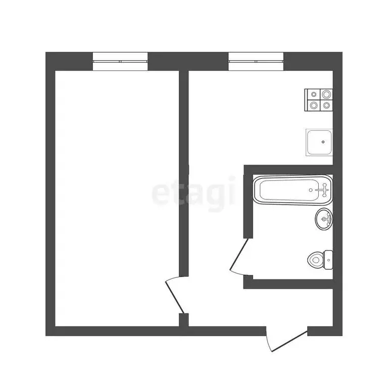 1-комнатная квартира: Саранск, улица Коваленко, 11 (33.2 м) - Фото 1