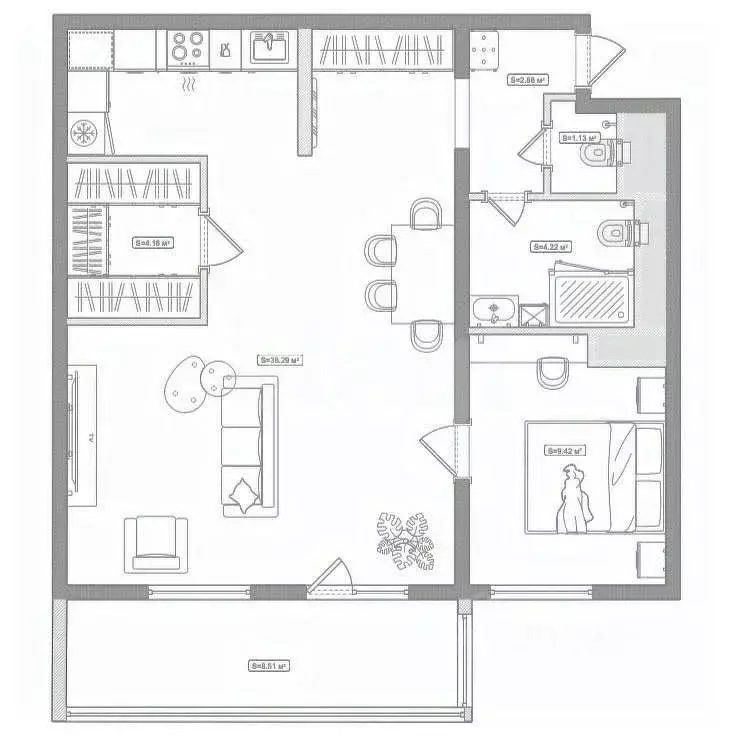 2-к кв. Московская область, Мытищи городской округ, д. Пирогово ул. ... - Фото 2