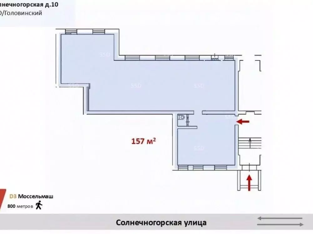 Помещение свободного назначения в Москва Солнечногорская ул., 10 (100 ... - Фото 2