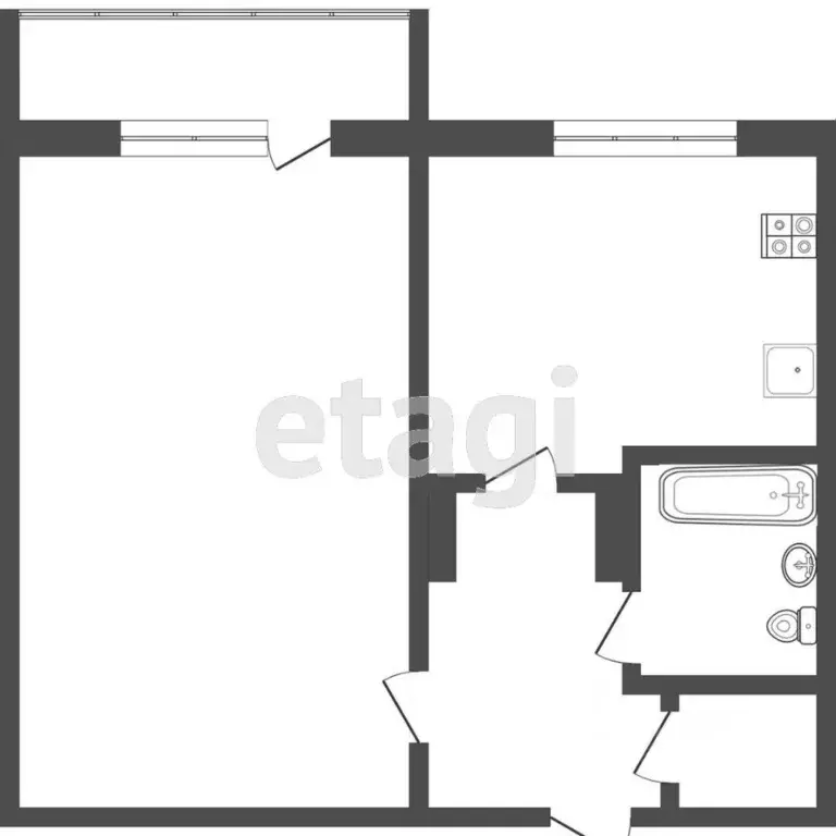 1-к кв. Мордовия, Саранск ул. Воинова, 42 (37.7 м) - Фото 1