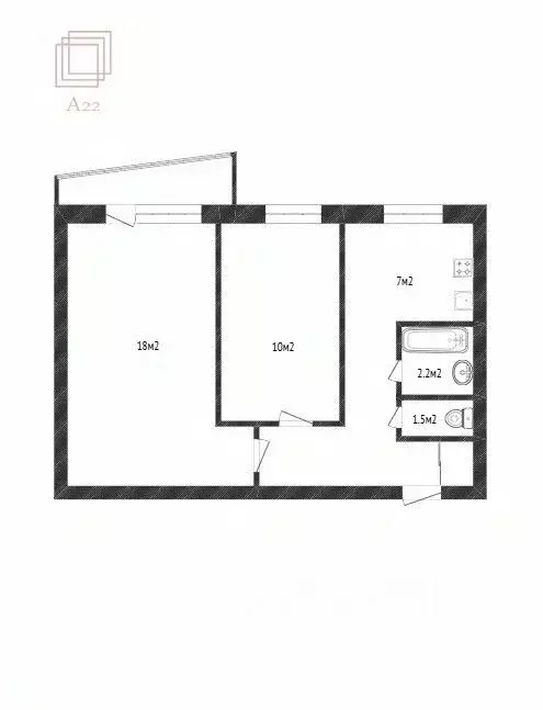 2-к кв. Алтайский край, Барнаул ул. 50 лет СССР, 22 (46.0 м) - Фото 2