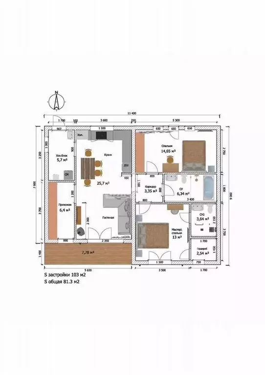 Дом в Липецкая область, Липецкий муниципальный округ, с. Большая ... - Фото 2