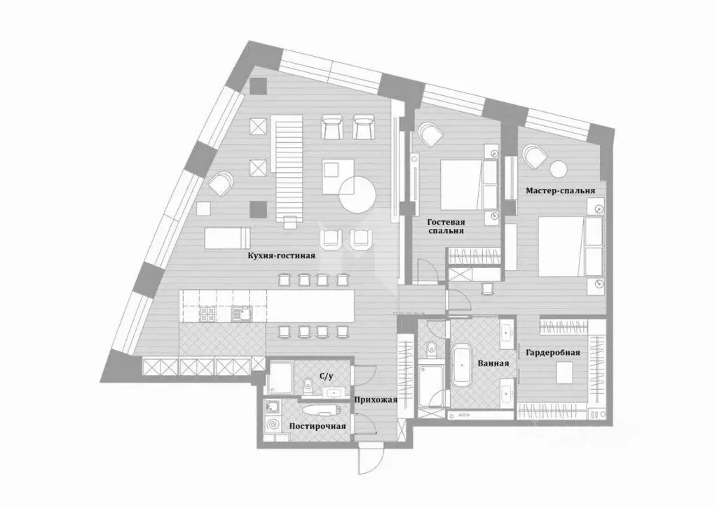 4-к кв. Москва ул. Большая Якиманка, 22К3 (181.0 м) - Фото 1