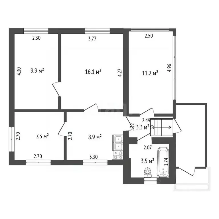Дом в Костромская область, Кострома Дачная ул. (60 м) - Фото 1