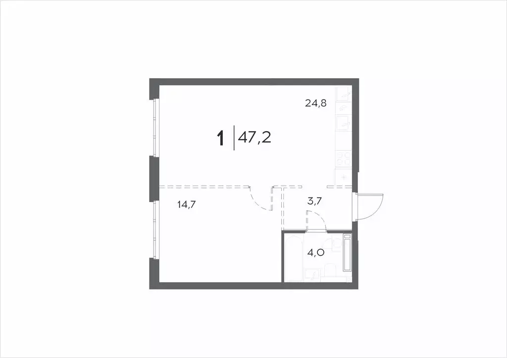 1-комнатная квартира: Пенза, улица Богданова, 39 (47.2 м) - Фото 0