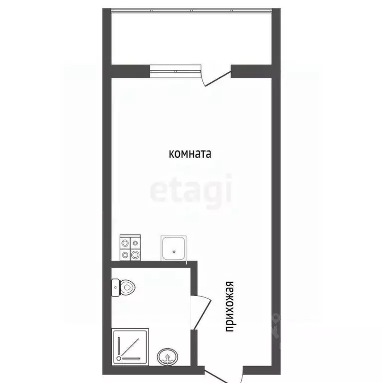 Студия Воронежская область, Воронеж ул. 9 Января, 233/40 (22.3 м) - Фото 1