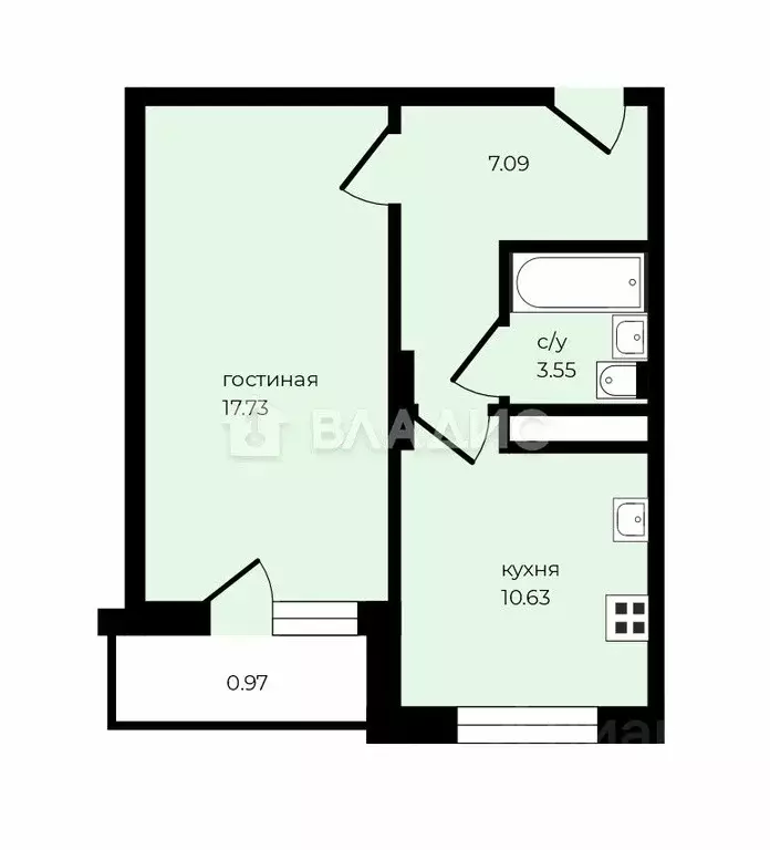 1-к кв. Московская область, Королев Юбилейный мкр, ул. Комитетская, 7 ... - Фото 2