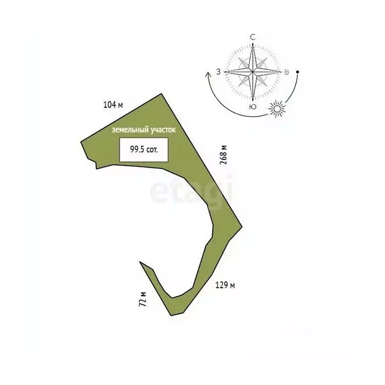 Участок в Красноярский край, Емельяново пгт  (99.5 сот.) - Фото 2