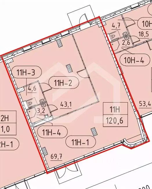 Торговая площадь в Москва Марк жилой комплекс, к2 (121 м) - Фото 2