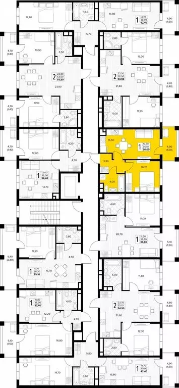 1-комнатная квартира: Сукко, жилой комплекс Кипарис (36.6 м) - Фото 1