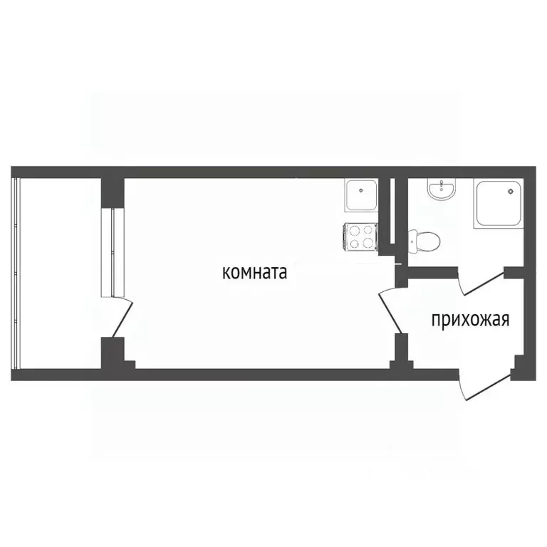 Студия Севастополь с. Орловка, ш. Качинское, 35/10 (20.0 м) - Фото 1