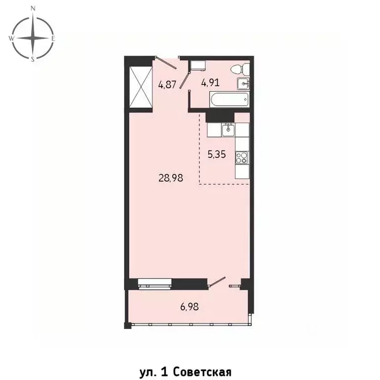 1-к кв. Иркутская область, Иркутск Советская ул., 115/1 (51.09 м) - Фото 0