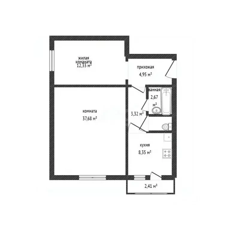2-к кв. Новосибирская область, Новосибирск ул. Плющихинская, 9 (58.75 ... - Фото 2