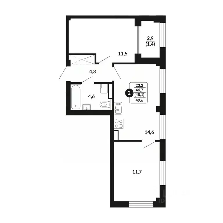 2-к кв. Кировская область, Киров Завода Маяк мкр,  (48.1 м) - Фото 0