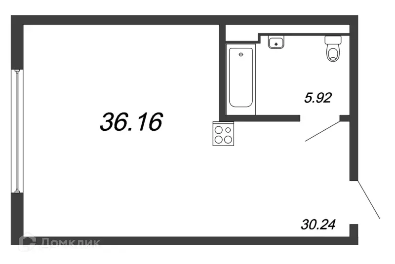 Продаётся 1-к квартира, 43.3 м - Фото 0