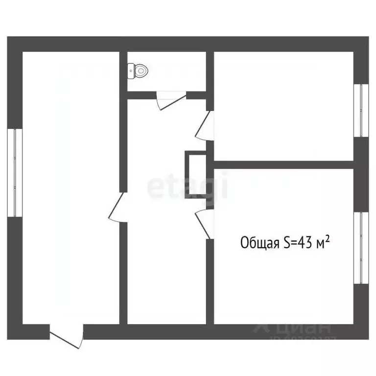 Дом в Кемеровская область, Междуреченск Звездная ул., 19 (43 м) - Фото 1