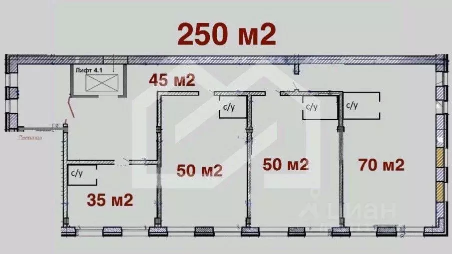 Помещение свободного назначения в Москва ул. Фридриха Энгельса, 46С7 ... - Фото 1