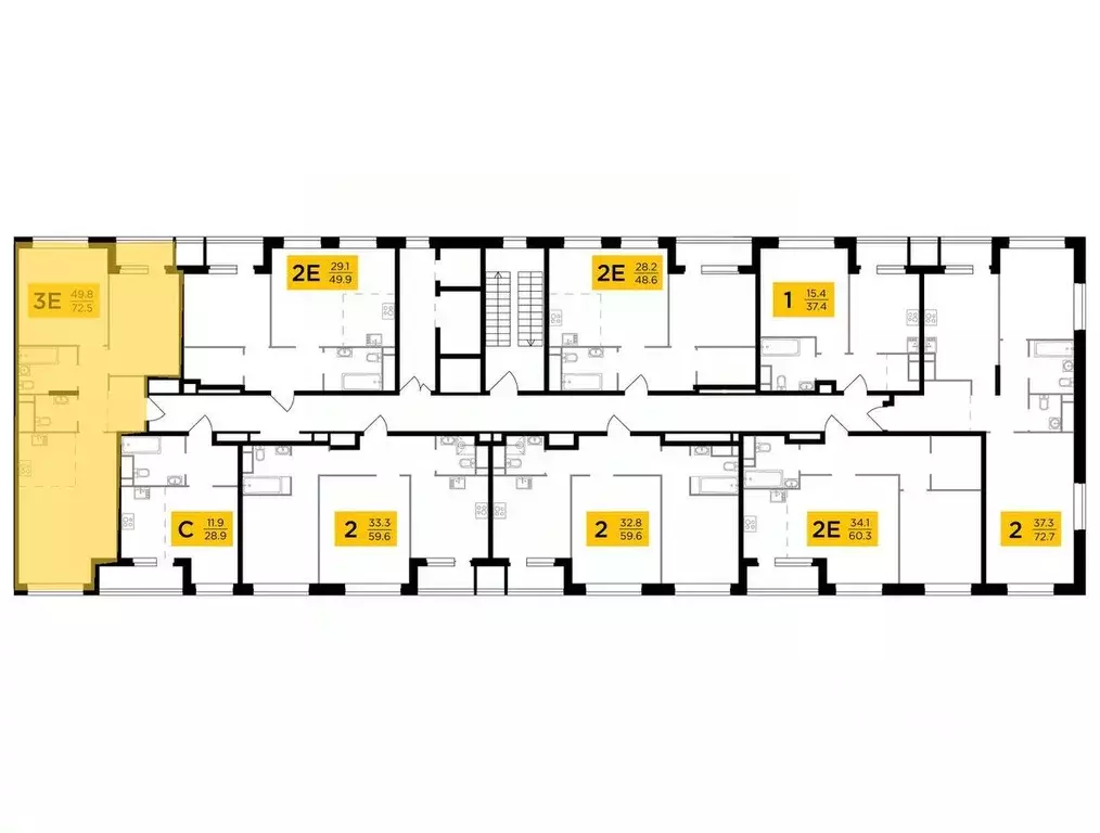 3-к кв. Москва Филатов Луг жилой комплекс, к6 (72.5 м) - Фото 0