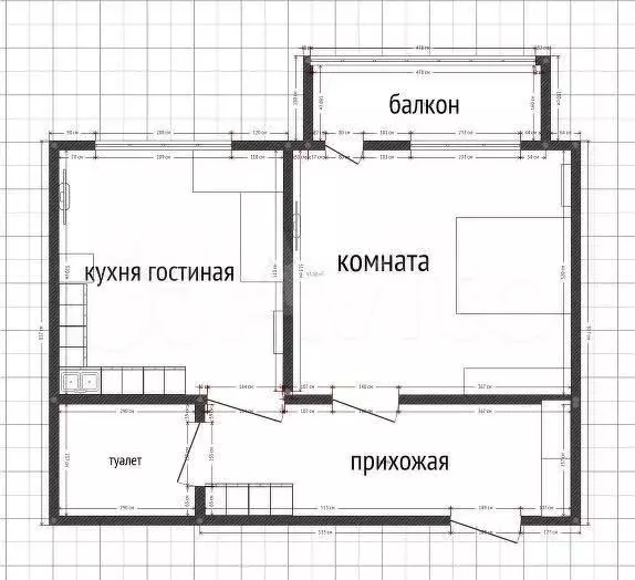 1-к. квартира, 43,2 м, 5/10 эт. - Фото 0