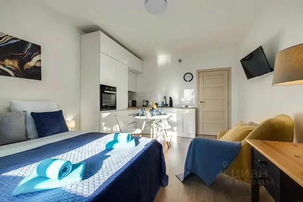 Студия Санкт-Петербург ул. Плесецкая, 20к1 (30.0 м) - Фото 0