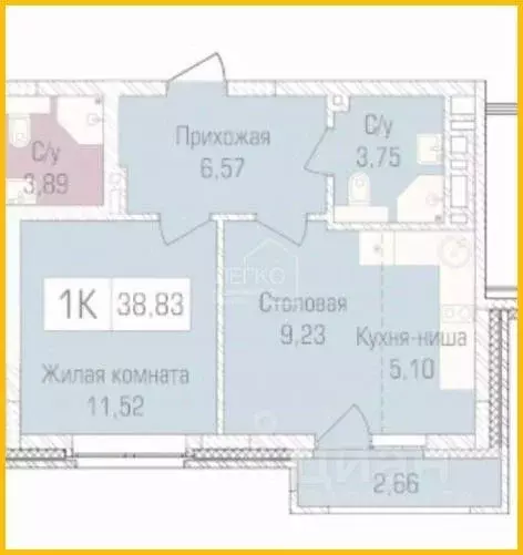 1-к кв. Новосибирская область, Новосибирск ул. Василия Клевцова, 3 ... - Фото 1