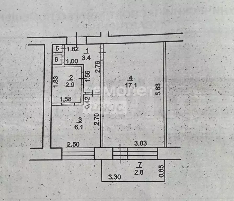 1-к. квартира, 31 м, 4/5 эт. - Фото 0