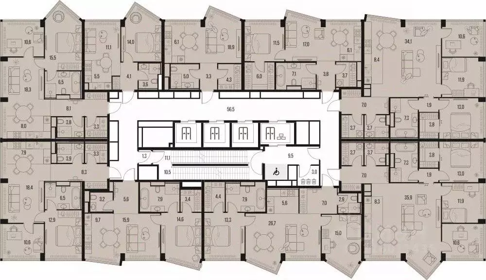4-к кв. Москва Летниковская ул., 11к1 (105.4 м) - Фото 1