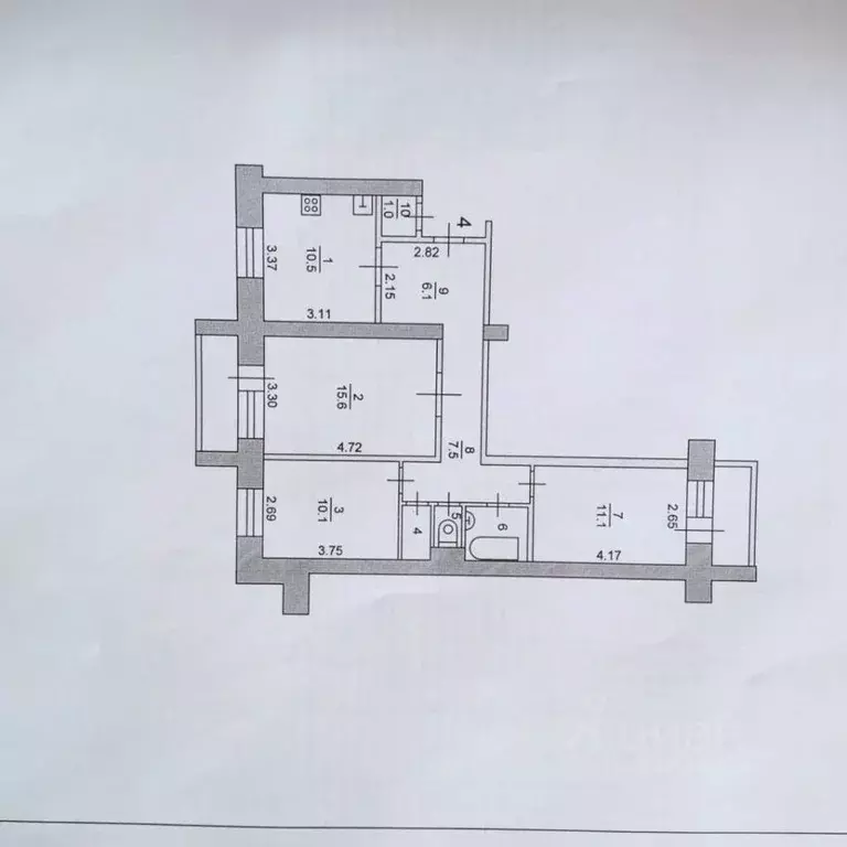 3-к кв. Ярославская область, Ростов ул. Фрунзе, 9 (66.9 м) - Фото 1