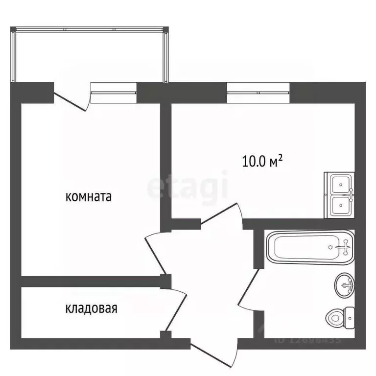 1-к кв. Московская область, Красногорск городской округ, Сабурово пгт ... - Фото 2