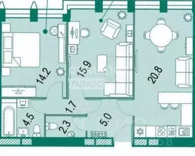 3-к кв. Москва бул. Братьев Весниных, 1 (64.4 м) - Фото 1