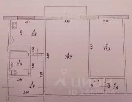 2-к кв. Татарстан, Казань просп. Ямашева, 24/40 (48.0 м) - Фото 1