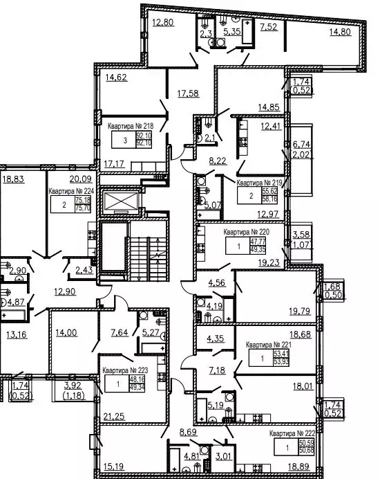 2-к кв. Санкт-Петербург ул. Чапаева, 17к2 (76.5 м) - Фото 1