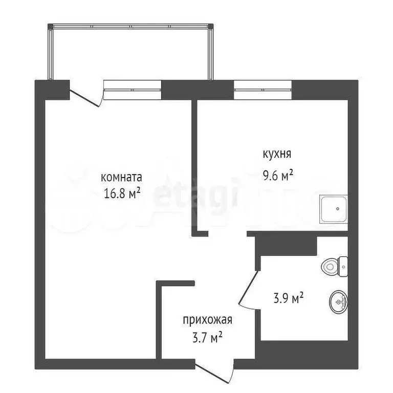 1-к. квартира, 35,5 м, 12/24 эт. - Фото 0