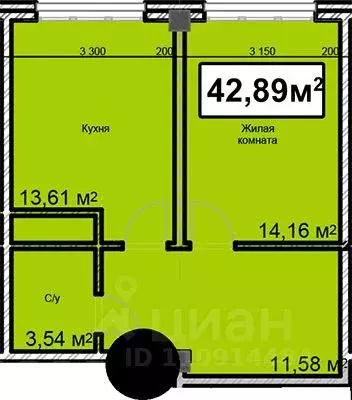 1-к кв. Ставропольский край, Ессентуки ул. Благодатная, 28 (42.89 м) - Фото 0