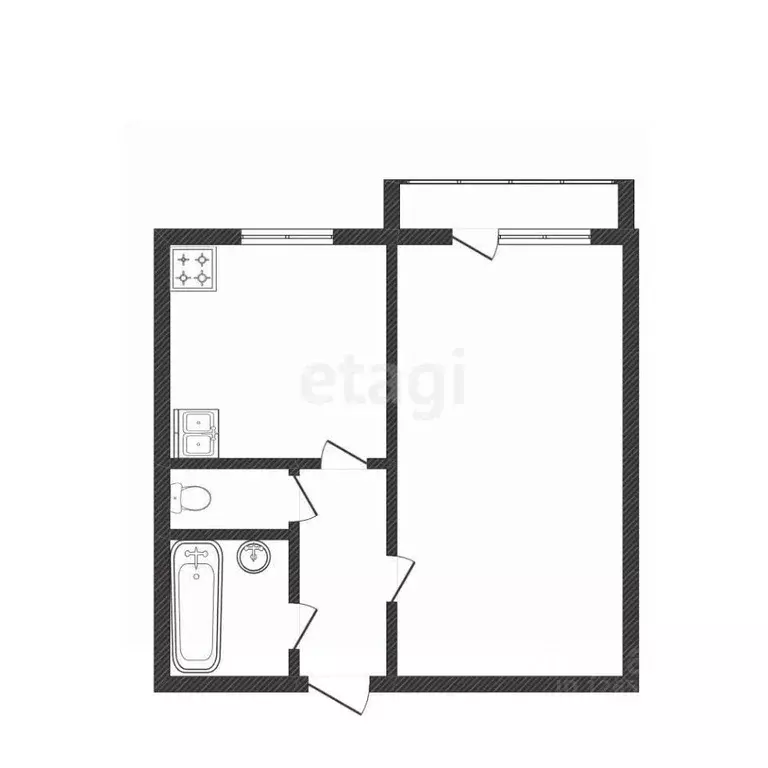 1-к кв. Костромская область, Кострома Давыдовский-2 мкр, 61 (33.1 м) - Фото 1