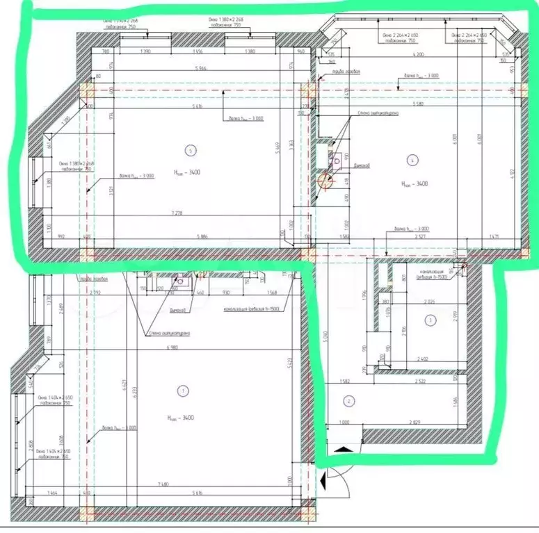 2-к. квартира, 88 м, 6/9 эт. - Фото 0