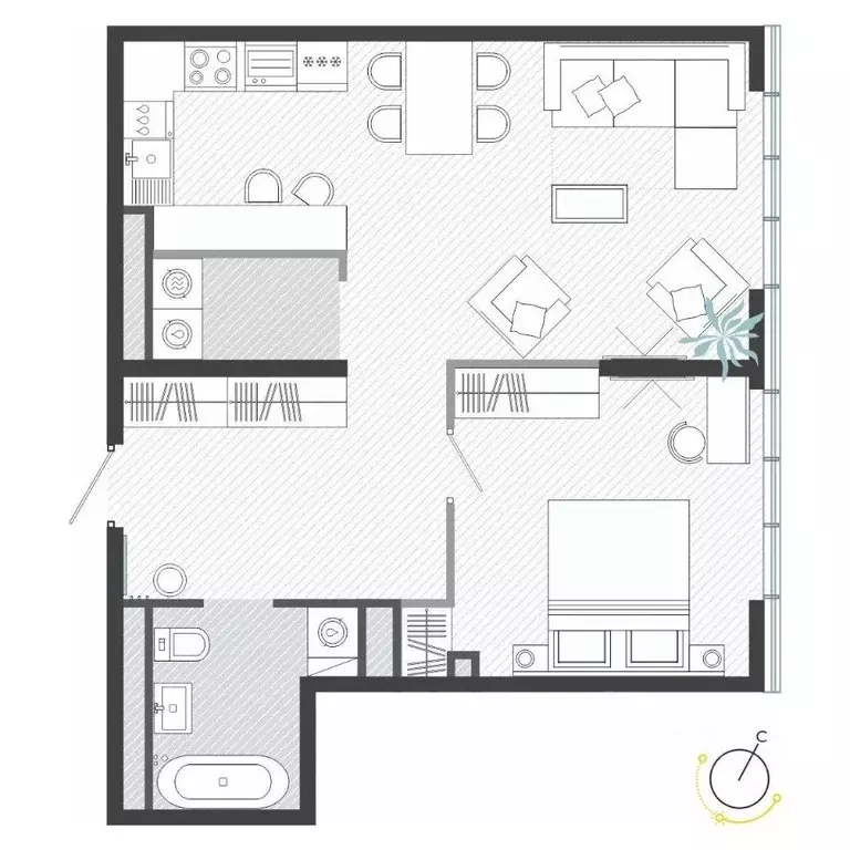 2-к кв. Приморский край, Владивосток ул. Нейбута (56.86 м) - Фото 1