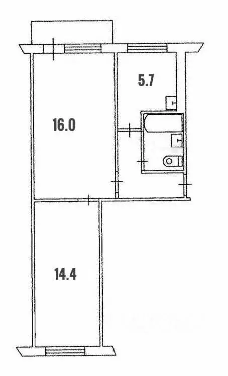 2-к кв. Новосибирская область, Новосибирск Степная ул., 60 (43.6 м) - Фото 0