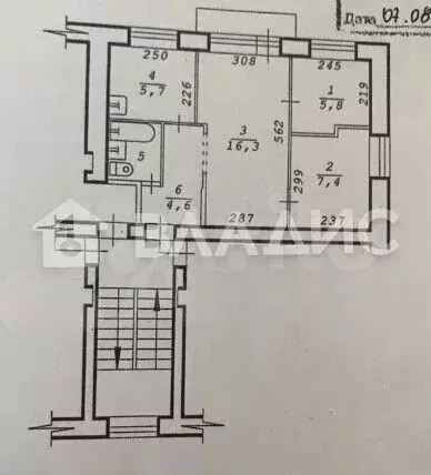 3-к. квартира, 43,8 м, 4/5 эт. - Фото 0