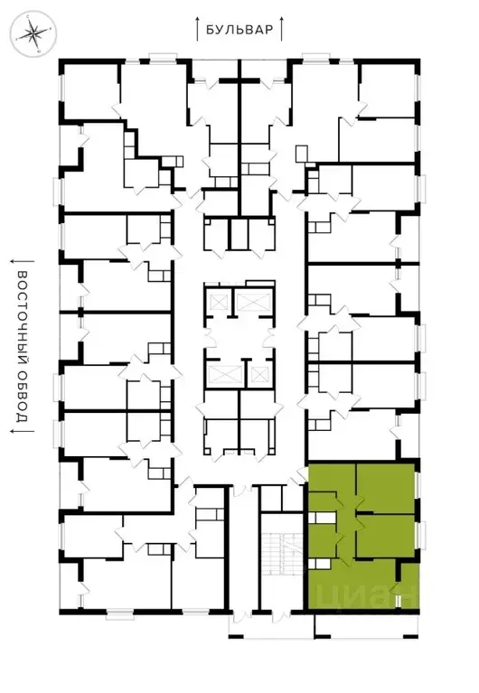 2-к кв. Тульская область, Тула  (60.91 м) - Фото 2