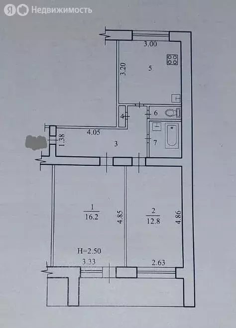 2-комнатная квартира: Волгоград, улица Салтыкова-Щедрина, 1 (54 м) - Фото 1