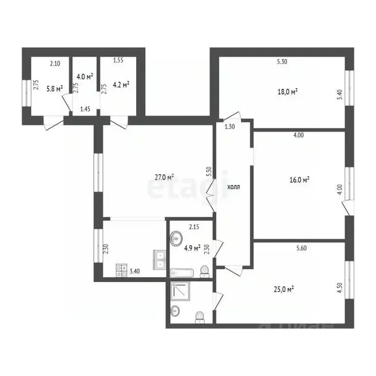 3-к кв. Московская область, Лобня Мирная ул., 21 (100.0 м) - Фото 1