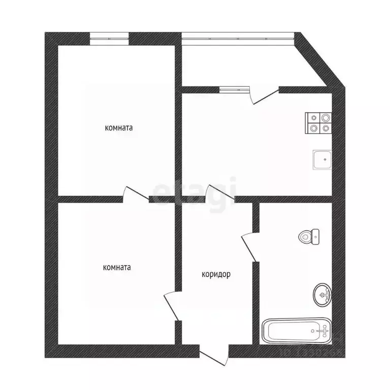 2-к кв. Ханты-Мансийский АО, Сургут тракт Тюменский, 6/1 (48.0 м) - Фото 1