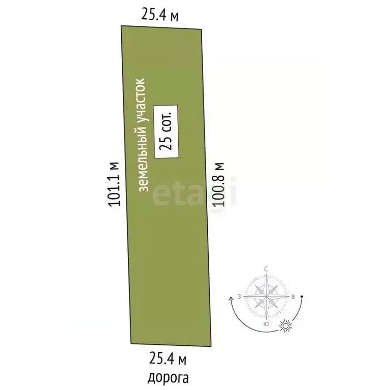 Участок в Крым, Кировский район, с. Владиславовка ул. Степная (25.0 ... - Фото 2