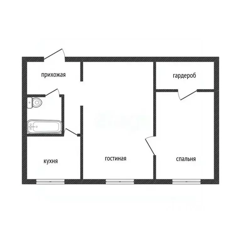 2-к кв. Алтайский край, Бийск ул. Воинов-интернационалистов, 65/1 ... - Фото 2