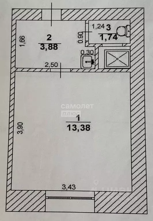 1-к кв. Ульяновская область, Ульяновск ул. Стасова, 34 (19.0 м) - Фото 1